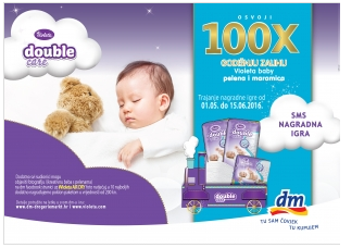 Violeta nagradna igra 2016 - Violeta daruje 100 godišnjih zaliha pelena i baby maramica