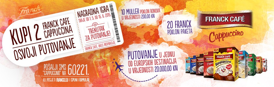 Franck nagradna igra 2015 - osvojite putovanje vrijedno 20.000kn