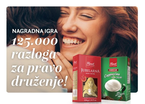 Osvojite 125 tisuća kuna uz Franck - Franck nagradna igra 2017