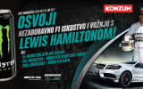 Konzum nagradna igra - kupi Monster i osvoji vožnju s Hamiltonom!