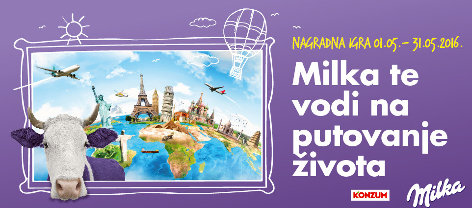 Konzum nagradna igra 2016 - Milka te vodi na putovanje života