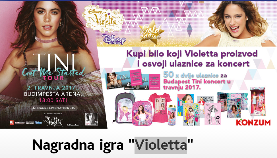 Konzum nagradna igra 2017 - Violetta