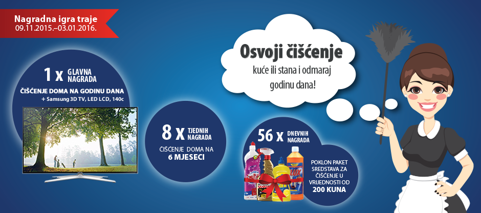 Labud nagradna igra 2015 - osvojite čišćenje kuće ili stana i odmorite godinu dana!