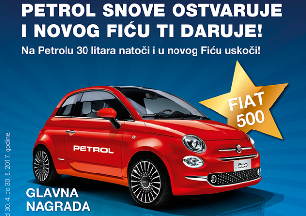 Osvojite Fiat 500 uz Petrol - Petrol nagradna igra 2017