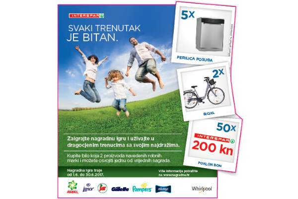 P&G nagradna igra uz Ariel, Jar, Gillette, Lenor, Pampers i Always