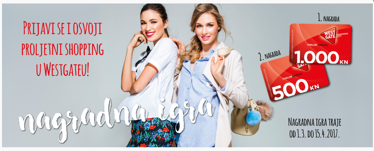 Dobitnici - Osvoji besplatni proljetni shopping u Westgateu