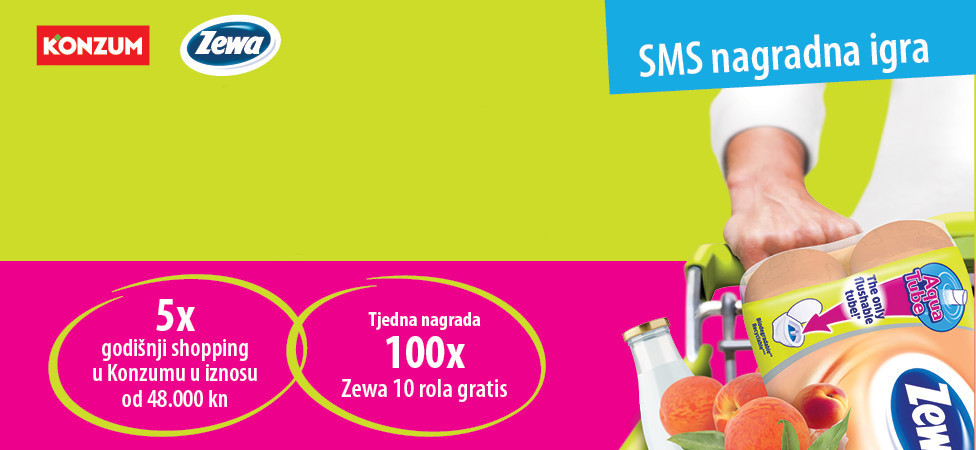 Konzum nagradna igra - Zewa i Konzum daruju godišnji shopping